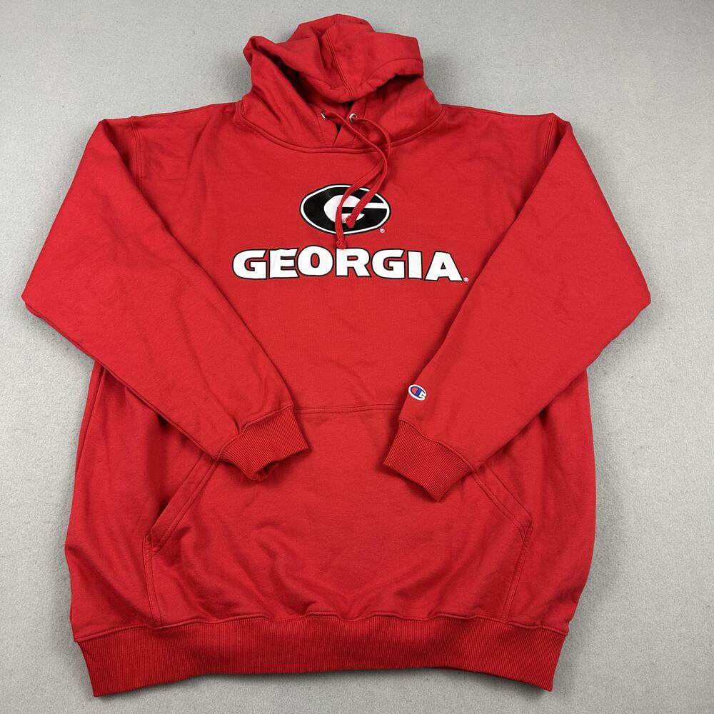 Georgia Bulldogs Hoodie Sweatshirt Men 2XL Red NCAA Football Champion XXL